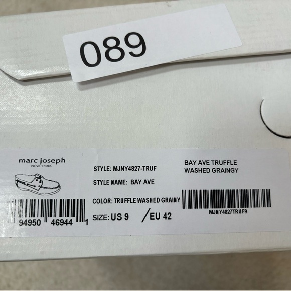 Brown Leather Boat Shoes Marc Joseph NY Mens Size 9 - Picture 6 of 8